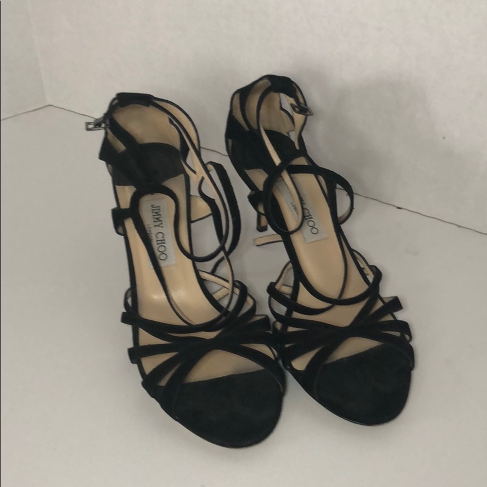 Jimmy Choo sz 40 black suede sandals